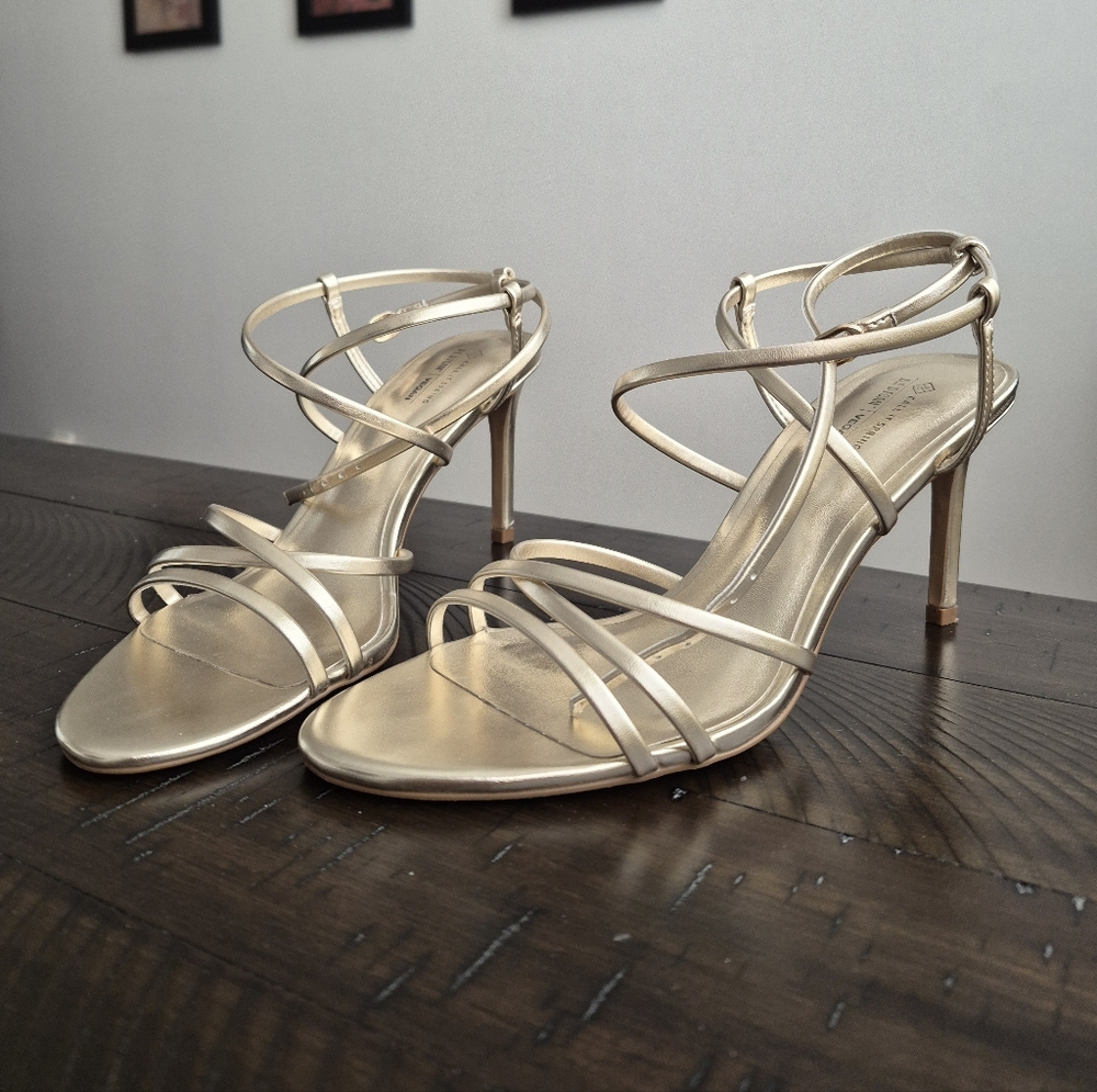Call It Spring Ariiaa Strappy Heels in Gold